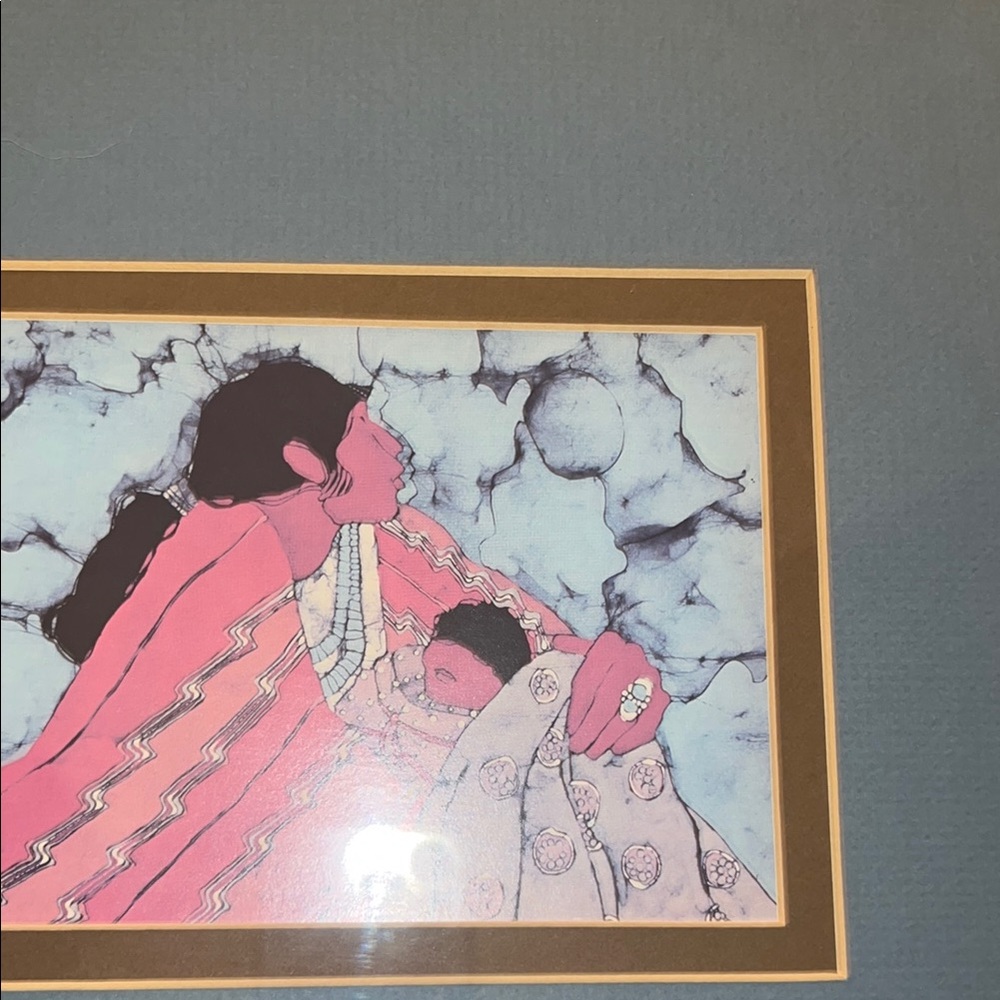 Katalin Ehling Framed Art Print with Red and Blue Tones -“Pueblo Madonna” - Picture 6 of 7
